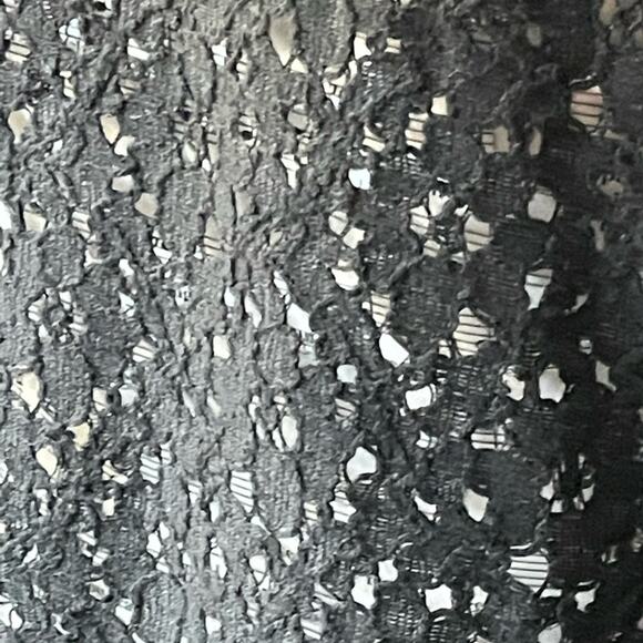 Free People Black Cotton Lace Enhanced Moto Jacket size small - Picture 3 of 12